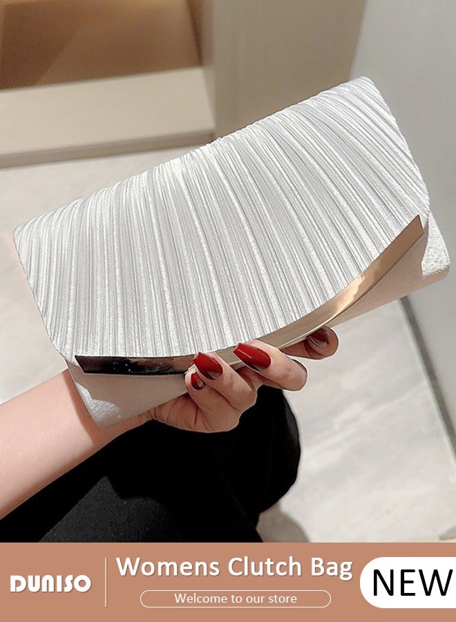 DUNISO Womens Clutch Bag, Sparkly Evening Clutch Purse, Champagne Shoulder Bag with Removable Chain, Crossbody Envelope Bag for Formal Dress Bride Wedding Prom Party - Image 1