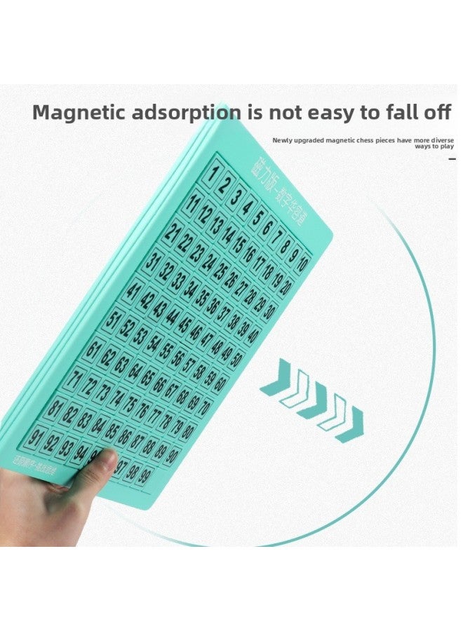Children's Mathematics Huarong Road Magnetic Sliding Puzzle Square Maze Toy Development Intelligence Logical Thinking-Color:【Boxed】 Magnetic Level 7 49 【【Single Note Color】】 - Image 5