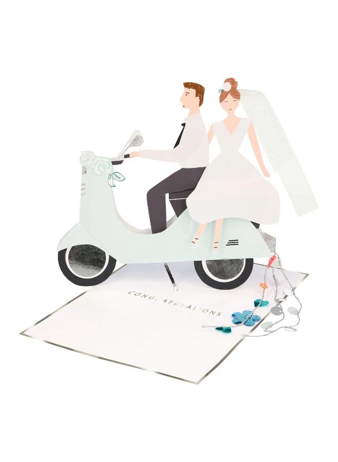 Meri Meri Scooter Couple Stand-Up Card - Image 1