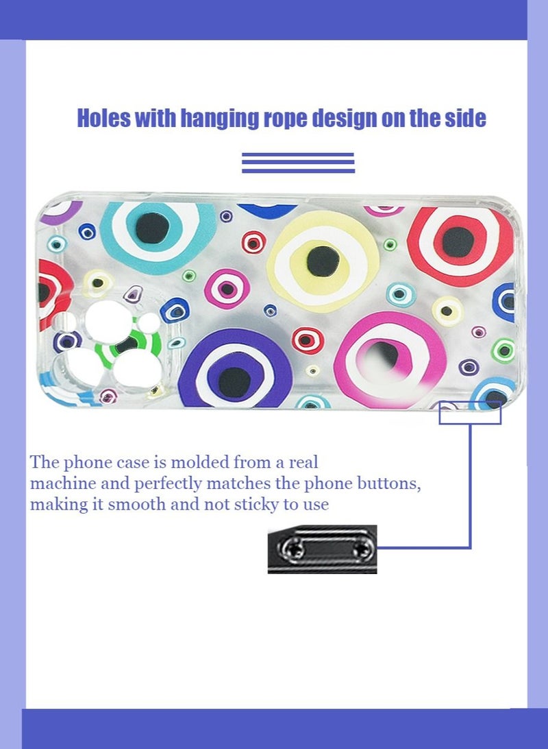 Clear Soft & Flexible TPU Case for iPhone14 Pro Max Low Profile Slim Transparent Thin Anti-scratch Transparent Protector Shockproof Protective Back Cover Cool Eye Pattern - Image 3