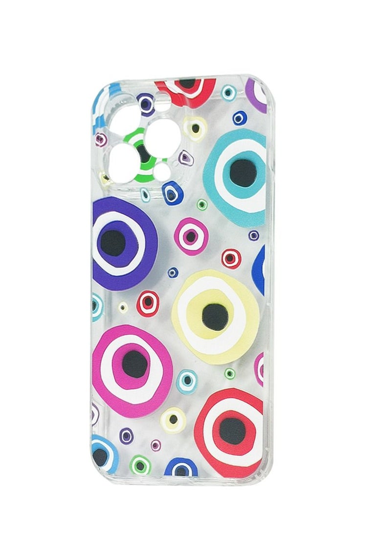 Clear Soft & Flexible TPU Case for iPhone14 Pro Max Low Profile Slim Transparent Thin Anti-scratch Transparent Protector Shockproof Protective Back Cover Cool Eye Pattern - Image 1