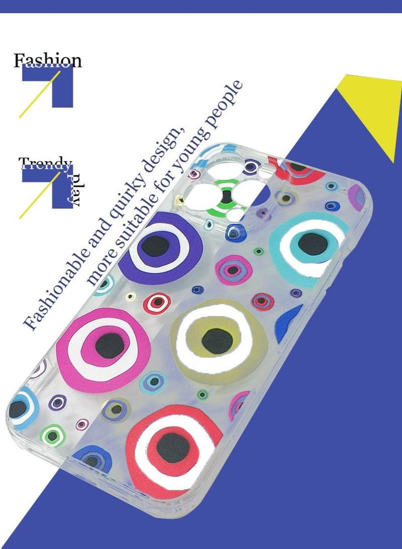 Clear Soft & Flexible TPU Case for iPhone14 Pro Max Low Profile Slim Transparent Thin Anti-scratch Transparent Protector Shockproof Protective Back Cover Cool Eye Pattern - Image 4