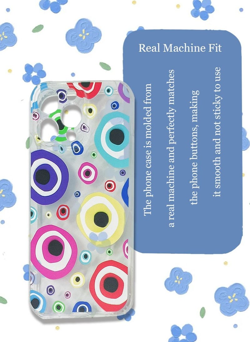 Clear Soft & Flexible TPU Case for iPhone14 Pro Max Low Profile Slim Transparent Thin Anti-scratch Transparent Protector Shockproof Protective Back Cover Cool Eye Pattern - Image 2