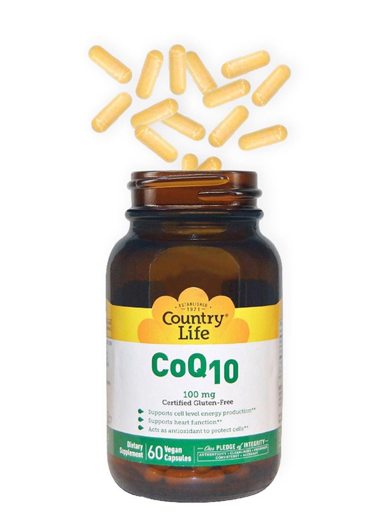 Country Life Antioxidant CoQ10 100 mg Vegan Capsules For Heart Health, Pack of 60's - Image 2