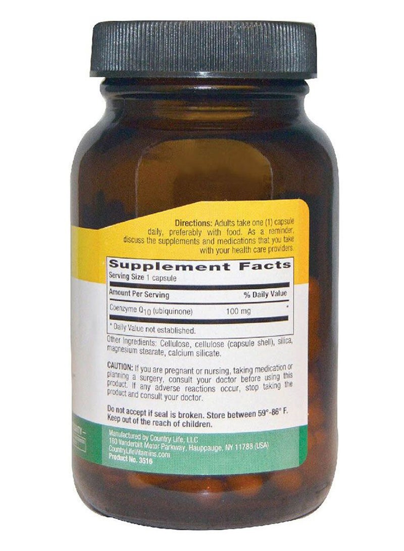 Country Life Antioxidant CoQ10 100 mg Vegan Capsules For Heart Health, Pack of 60's - Image 4
