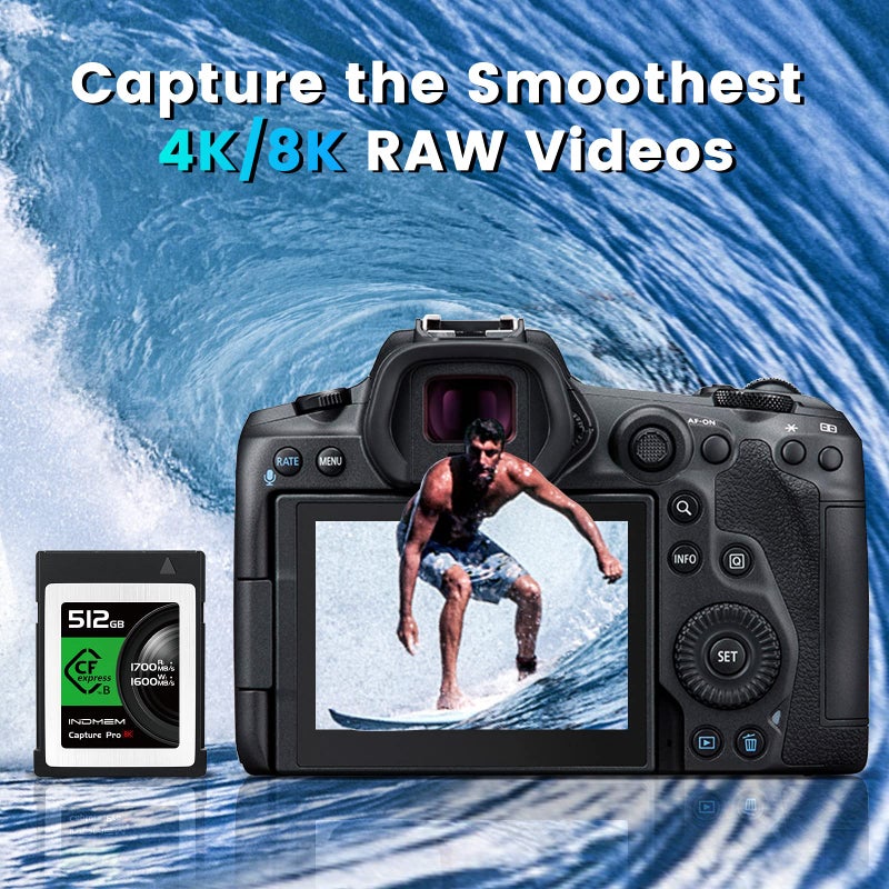 INDMEM 512GB CFexpress Type B Memory Card, Raw 8K Video Recording,up to 1700MB/s Read, 1600MB/s Write, Compatible with Nikon Z6/Z7/D6,Canon EOS-1DXMark III/EOS-R5,Panasonic S1/S1R,DJI Ronin 4D - Image 4