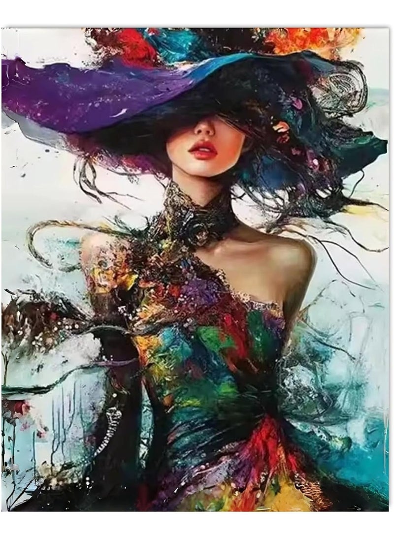 Arabest Paint by Number for Adults, Woman Paint by Numbers Kits, Abstract Adult Painting by Numbers on Canvas, DIY Number Artist Painting Kit for Home Wall Decor, no Frame, 40 x 50 cm - Image 1