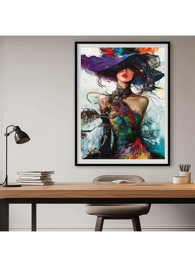 Arabest Paint by Number for Adults, Woman Paint by Numbers Kits, Abstract Adult Painting by Numbers on Canvas, DIY Number Artist Painting Kit for Home Wall Decor, no Frame, 40 x 50 cm - Image 2