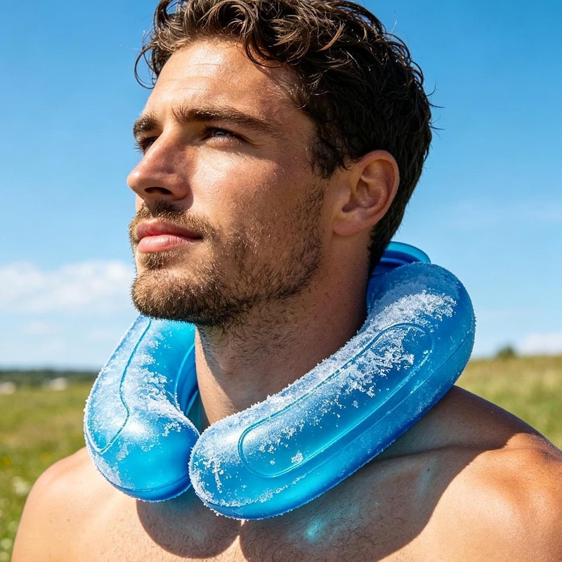 Neck Cooler Ice | Portable Ice Chill Wrap | Cooling Tube - for Outdoor Sports Camping Hiking Fishing Running Cycling Gym Beach Travel Summer - Image 3