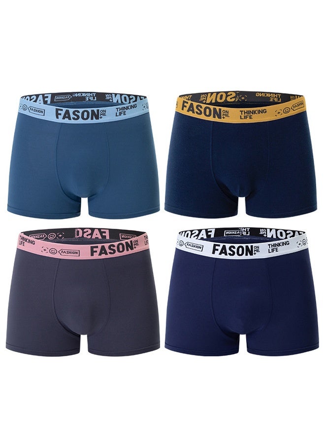 Zeemey 4 Pack Men's Fashion Sort Boxer Briefs & Trunks,Breathable Stretch Cotton Moisture-Wicking Underwear,Modern Fit Low Rise - Image 2