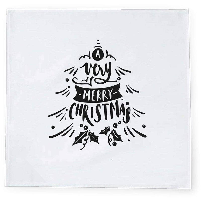 Khakee مناديل طاولة حرير تفطة بموضوع عيد الميلاد 6 قطع 10x10 لتزيين عيد الميلاد زينة عيد الميلاد هدية عيد الميلاد npxmas082P - Image 2