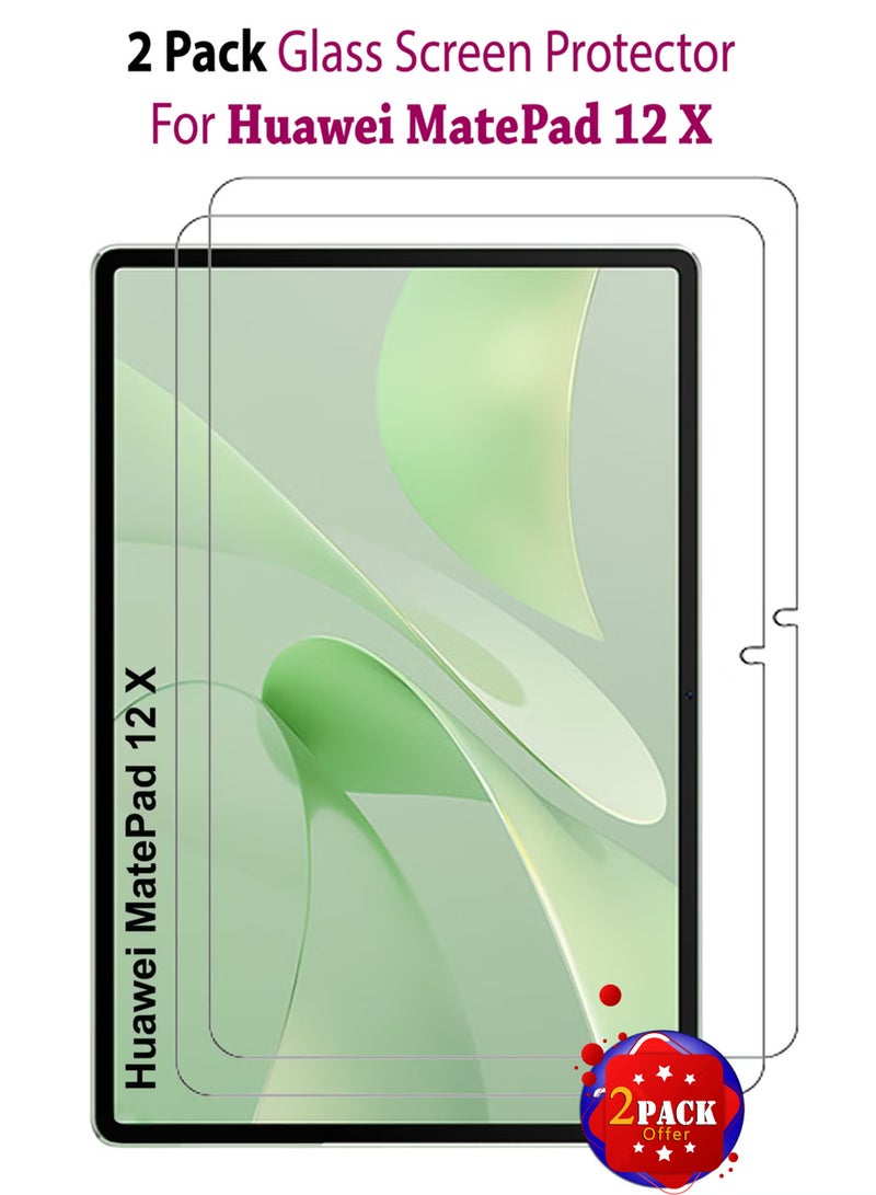 قطعتان من واقي الشاشة الزجاجي المقوى Huawei MatePad 12 X Premium لجهاز Huawei MatePad 12 X - Image 1