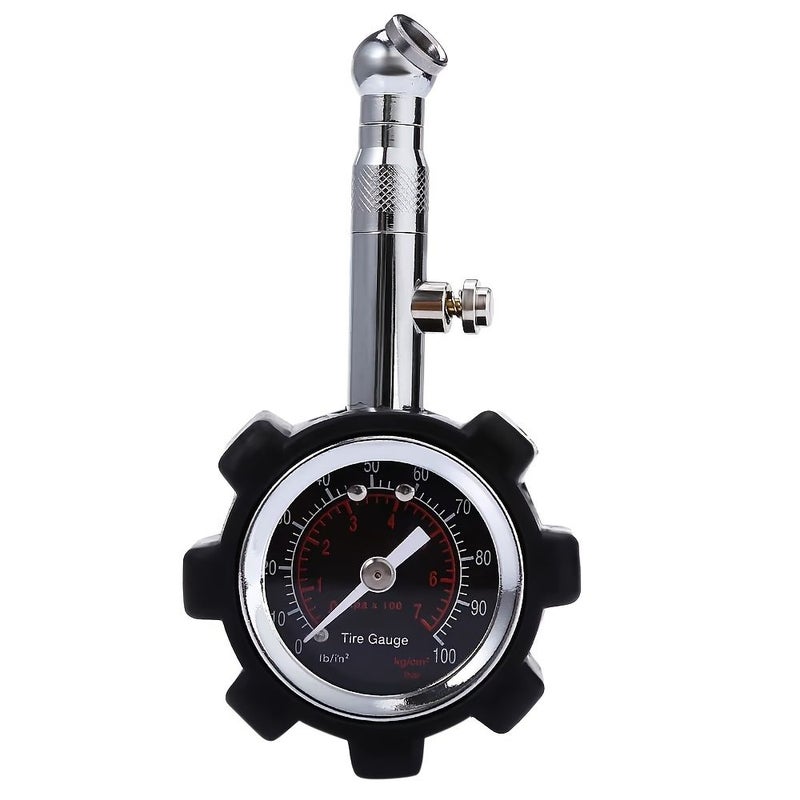 Black High Accuracy 100 Psi Tire Pressure Gauge 1pc For Car Truck And Motorcycle Air Pressure Measurement - Image 1