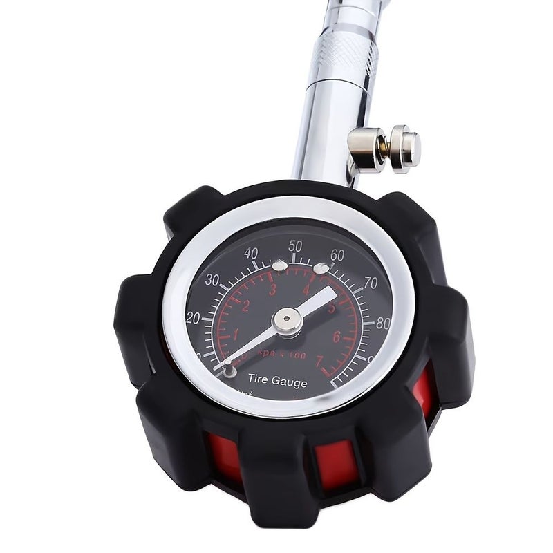 Black High Accuracy 100 Psi Tire Pressure Gauge 1pc For Car Truck And Motorcycle Air Pressure Measurement - Image 3
