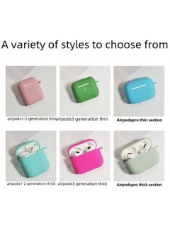 Generic Protective Silicone Soft Case For Airpods Pro 2345 Bluetooth Earphones Anti-fall Shockproof Cover Digital Computer Accessories-Color:Yellow-Applicable Model:Airpods 1/2 Commonly Used pearlescent Bag  - Image 3