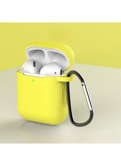 Generic Protective Silicone Soft Case For Airpods Pro 2345 Bluetooth Earphones Anti-fall Shockproof Cover Digital Computer Accessories-Color:Yellow-Applicable Model:Airpods 1/2 Commonly Used pearlescent Bag  - Image 1
