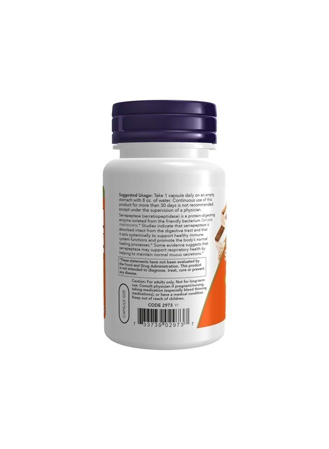 now Supplements, Serrapeptase 60,000 Units of Activity, Promotes Respiratory Health and Immune Function*, 60 Veg Capsules - Image 3