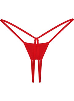 Liona Plus Size Fantasy Underwear Women Shiny Red G-String Thong Sexy Lingerie  - Image 3