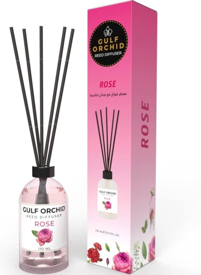 Gulf Orchid Rose Reed Diffuser - Reed Diffuser Home Fragrance - Perfect for Home & Office - 110 ml - Image 1