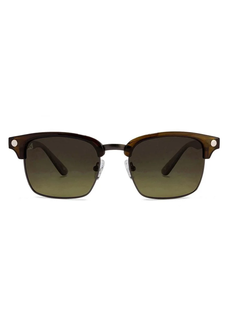 VINCENT CHASE VINCENT CHASE EYEWEAR By Lenskart | Full Rim Round Branded Latest and Stylish Sunglasses | Polarized and 100% UV Protected | For Men & Women | Extra Large | VC S10681/P (Color:-Green)-Pack of 1