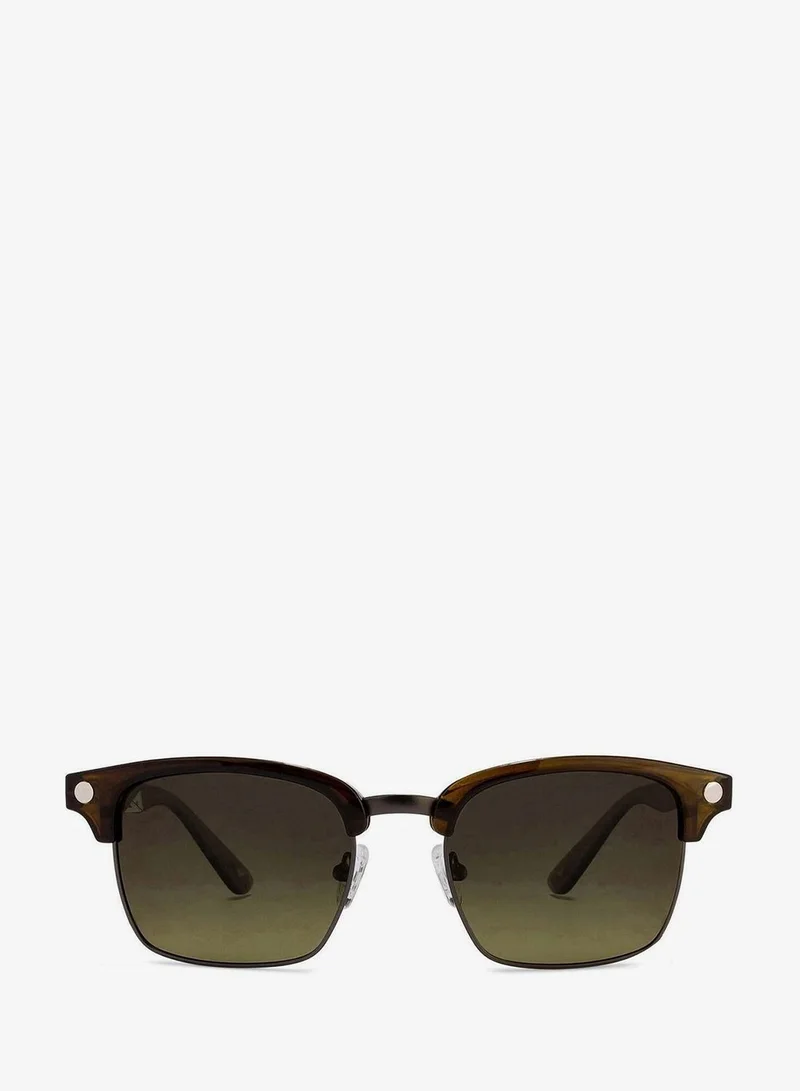 VINCENT CHASE VINCENT CHASE EYEWEAR By Lenskart | Full Rim Round Branded Latest and Stylish Sunglasses | Polarized and 100% UV Protected | For Men &amp; Women | Extra Large | VC S10681/P (Color:-Green)-Pack of 1