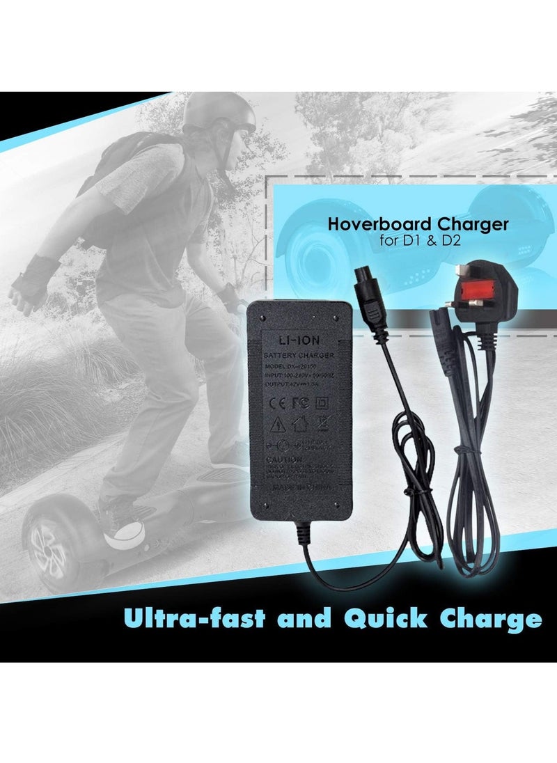 ELTRAZONE - Smart Wheel Electric Scooter Hoverboard Charger for D1 & D2 Models | Reliable, Fast Charging for Electric Scooters & Hoverboards, Efficient Power Adapter, Durable Design, Ideal Accessory for D1/D2 Electric Scooters - Image 1
