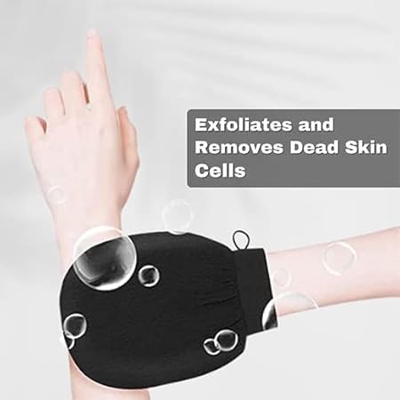 SOLEGLOW Glove for Dead Skin & Tan Removal | Double-Layered Body Scrubber for Deep Cleansing, Smooth & Radiant Skin - Image 5