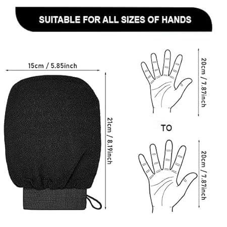 SOLEGLOW Glove for Dead Skin & Tan Removal | Double-Layered Body Scrubber for Deep Cleansing, Smooth & Radiant Skin - Image 3