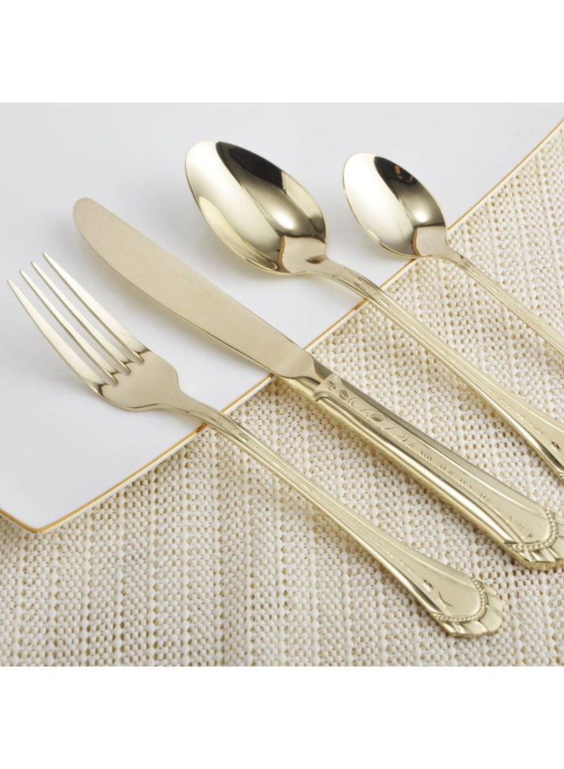 DANUBE HOME Nadir 24-Piece Cutlery Set – Premium Stainless Steel Flatware Set with Forks, Knives, Spoons for Dining and Kitchen, Elegant Durable Design, Ideal for Home, Parties & Restaurants -Serves 6 - Image 2