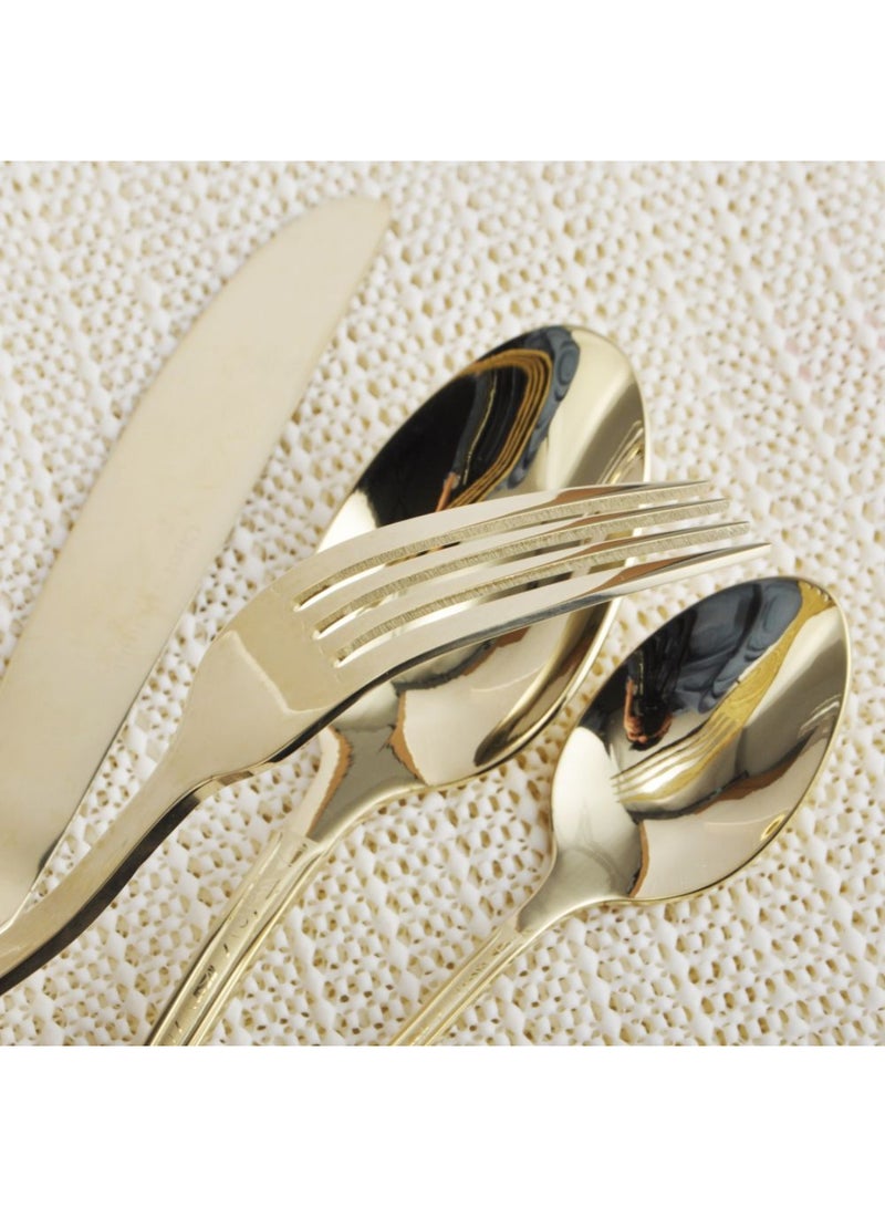 DANUBE HOME Nadir 24-Piece Cutlery Set – Premium Stainless Steel Flatware Set with Forks, Knives, Spoons for Dining and Kitchen, Elegant Durable Design, Ideal for Home, Parties & Restaurants -Serves 6 - Image 4