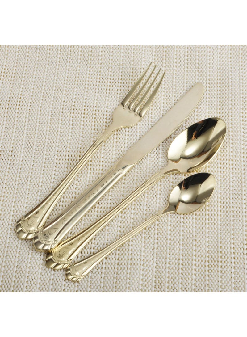 DANUBE HOME Nadir 24-Piece Cutlery Set – Premium Stainless Steel Flatware Set with Forks, Knives, Spoons for Dining and Kitchen, Elegant Durable Design, Ideal for Home, Parties & Restaurants -Serves 6 - Image 1