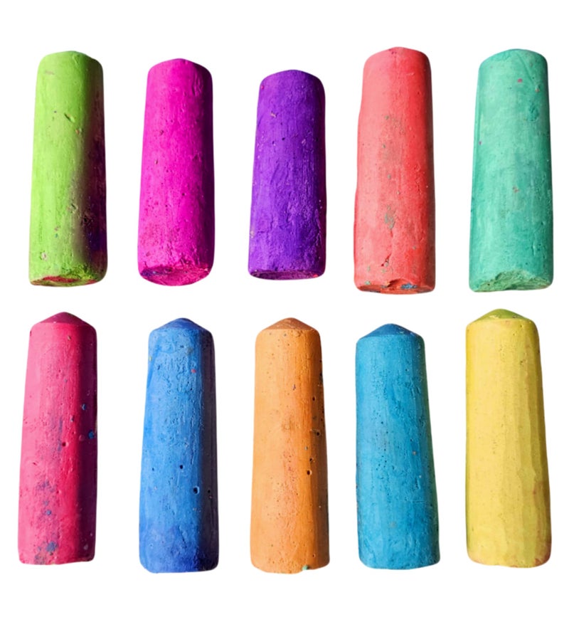 SSKR Floor Rangoli Color Chalk Sticks for Pooja, Festivals & Home Decoration (10 Colors) | 2 Sets - Total 20 Pcs - Image 5