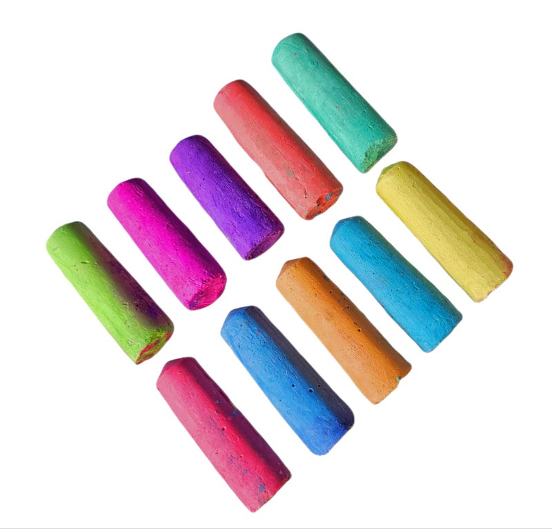 SSKR Floor Rangoli Color Chalk Sticks for Pooja, Festivals & Home Decoration (10 Colors) | 2 Sets - Total 20 Pcs - Image 3