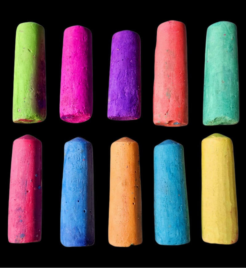 SSKR Floor Rangoli Color Chalk Sticks for Pooja, Festivals & Home Decoration (10 Colors) | 2 Sets - Total 20 Pcs - Image 4