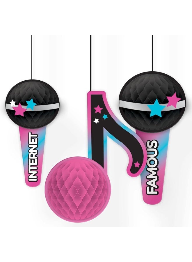 Amscan Internet Famous Birthday Honeycomb Hanging Decoration 3pcs