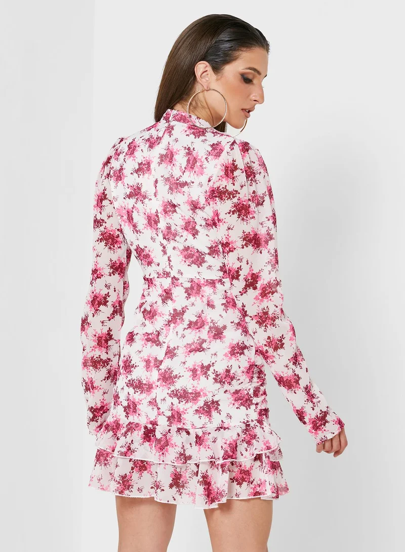 Missguided Tall Ruched Front Mini Dress