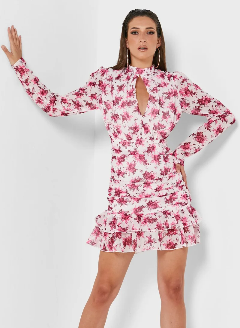 Missguided Tall Ruched Front Mini Dress