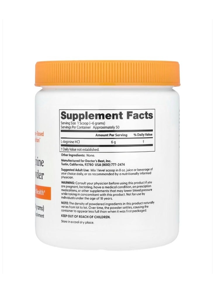 Doctor's Best Pure L-Arginine Powder 10.6 oz (300 g) - Image 2