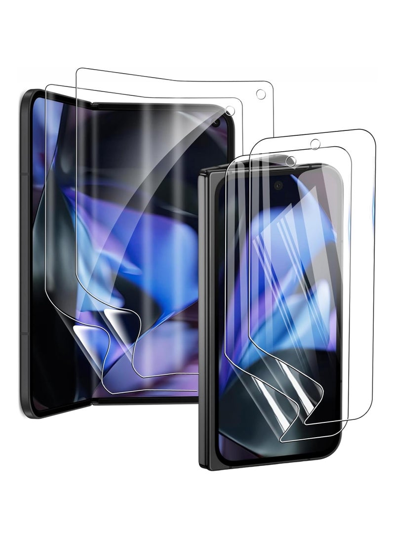 Screen Protector Compatible with Google Pixel 9 Pro Fold 【2+2 Pack】 TPU Flexible Screen Protector for Indoor and Outdoor with 3D Full Coverage HD High Sensitivity - Image 1