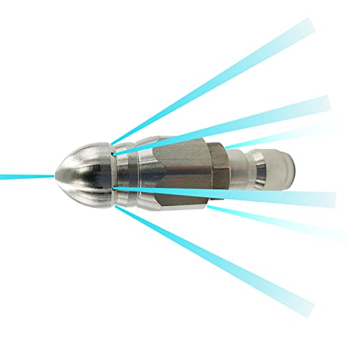 CREEXEON فوهة جت الصرف CREEXEON، ستانلس ستيل، فوهة خرطوم جت غسيل الضغط، مع موصل سريع 1/4"، 5000Psi - Image 1