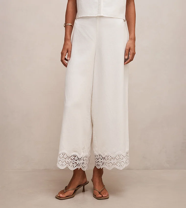 فورايفر نيو Skye Lace-Trim Pants