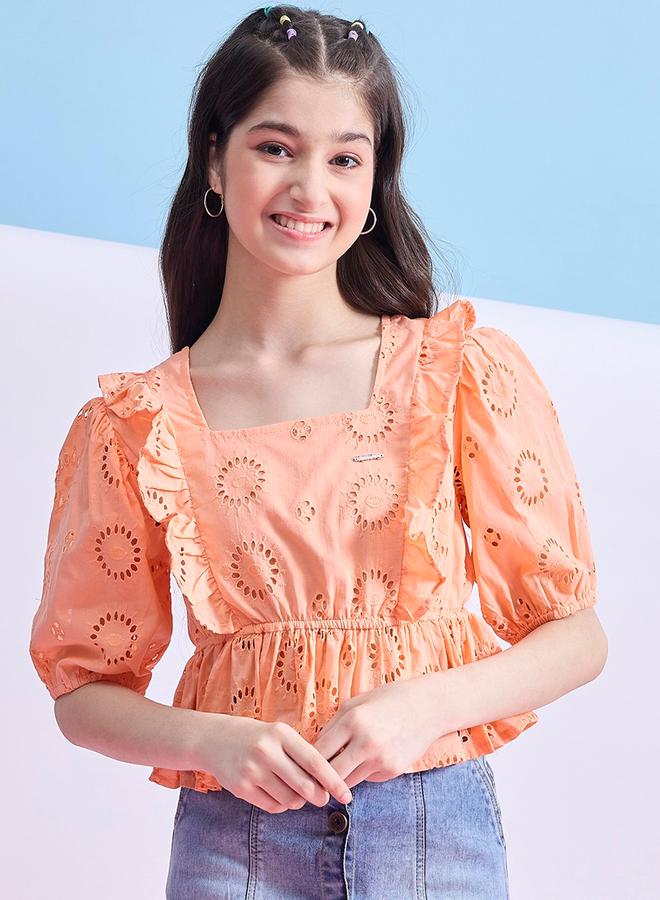 ستايلو بج بلوزة شيفلي بياقة مربعة وكشكشة من ستايلي - Image 1