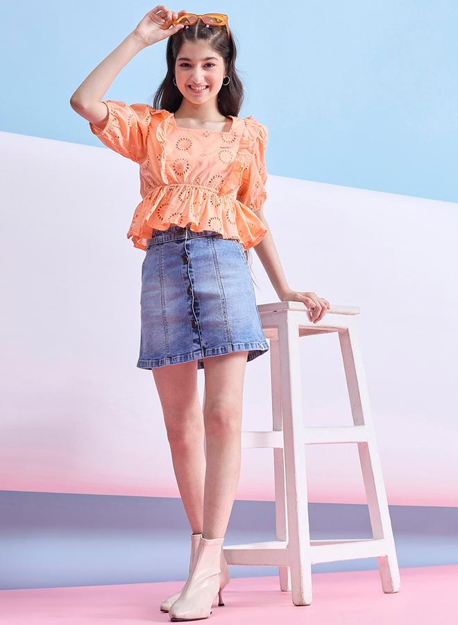 ستايلو بج بلوزة شيفلي بياقة مربعة وكشكشة من ستايلي - Image 2