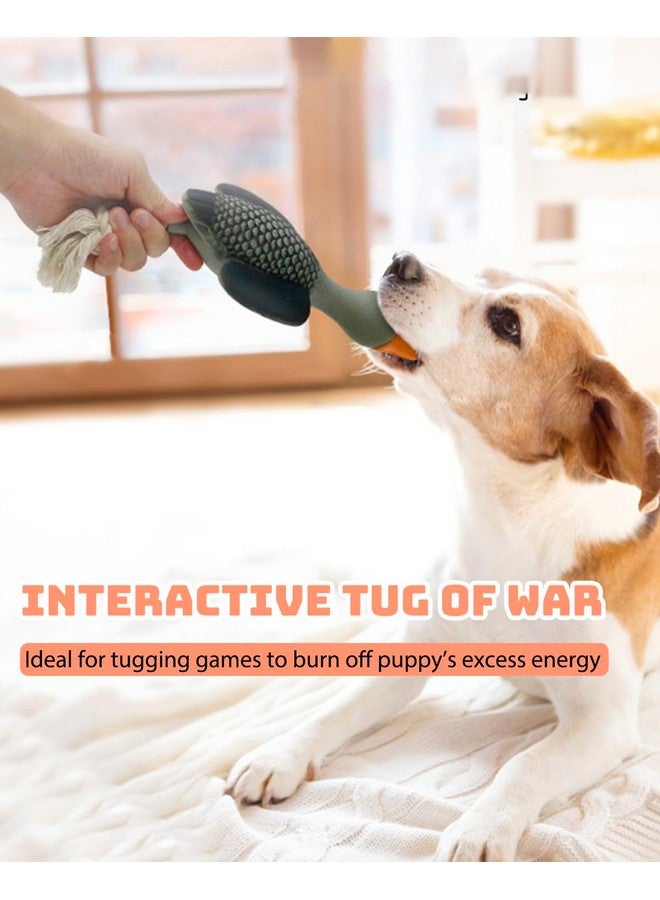 SCHITEC Squeaky Rope Dog Toys, Latex Rubber Squeak Duck Tug of War Toy, Interactive Play Puppy Stuffed Chew Toy for Small Medium Dogs - Image 2