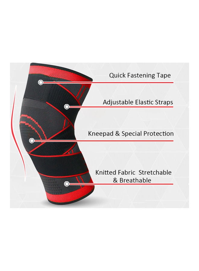 Y&D Men Women Pair of Knee Braces Knitted Adjustable Straps Support Compression Sleeve Non-Slip Breathable Basketball Running Fitness XL 20*5*12cm - Image 3