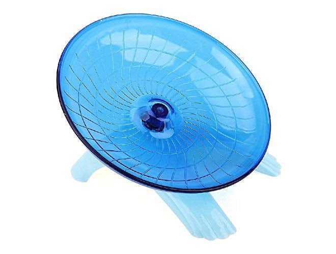 Sage Square 18cm Jumbo Silent Running Cum Jogging Cum Exercise Wheel for Hamster/Dwarf/Mice/Gerbil/Mouse - Color (Blue) - Image 1