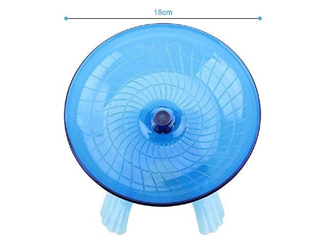 Sage Square 18cm Jumbo Silent Running Cum Jogging Cum Exercise Wheel for Hamster/Dwarf/Mice/Gerbil/Mouse - Color (Blue) - Image 2
