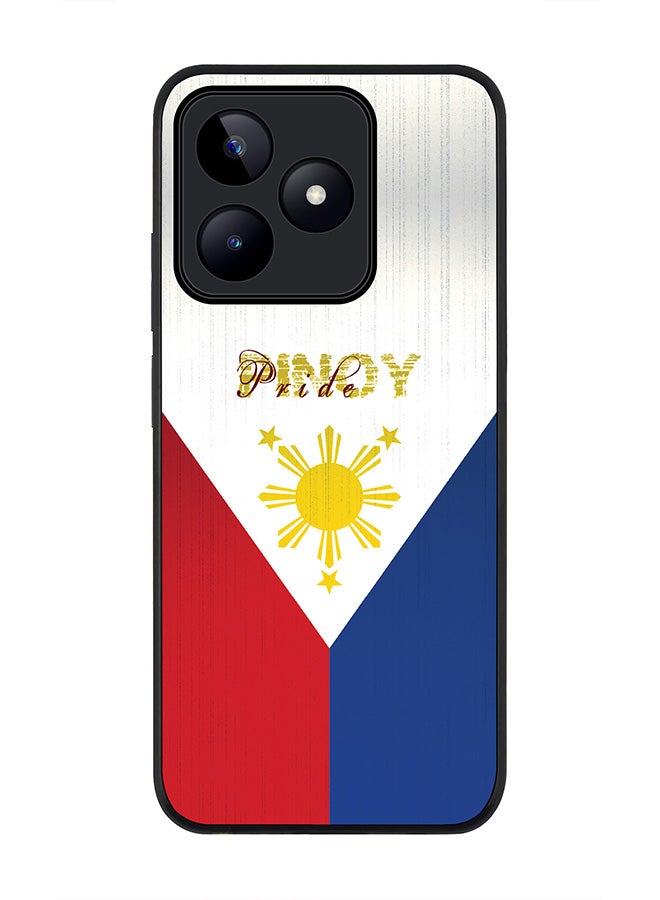 Stylizedd Rugged Black edge case for Realme C51 / Realme Note 50 4G, Slim fit Case Flexible Anti Drop TPU Gel Thin Cover - Pinoy Pride - Image 1