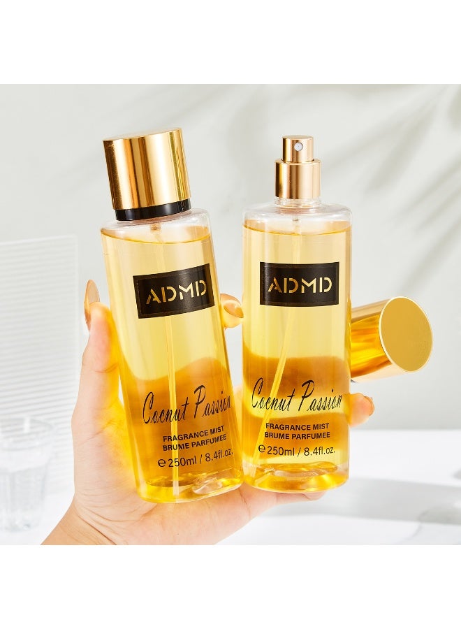 أ.د.م.د.م.د 250 مل بخاخ عطري فيكتوري خالٍ من الكحول برائحة الزهور والفواكه - شغف جوز الهند - Image 1