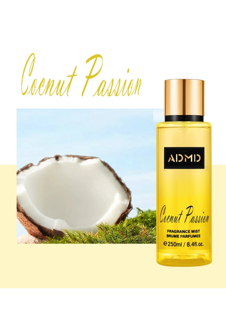 أ.د.م.د.م.د 250 مل بخاخ عطري فيكتوري خالٍ من الكحول برائحة الزهور والفواكه - شغف جوز الهند - Image 2